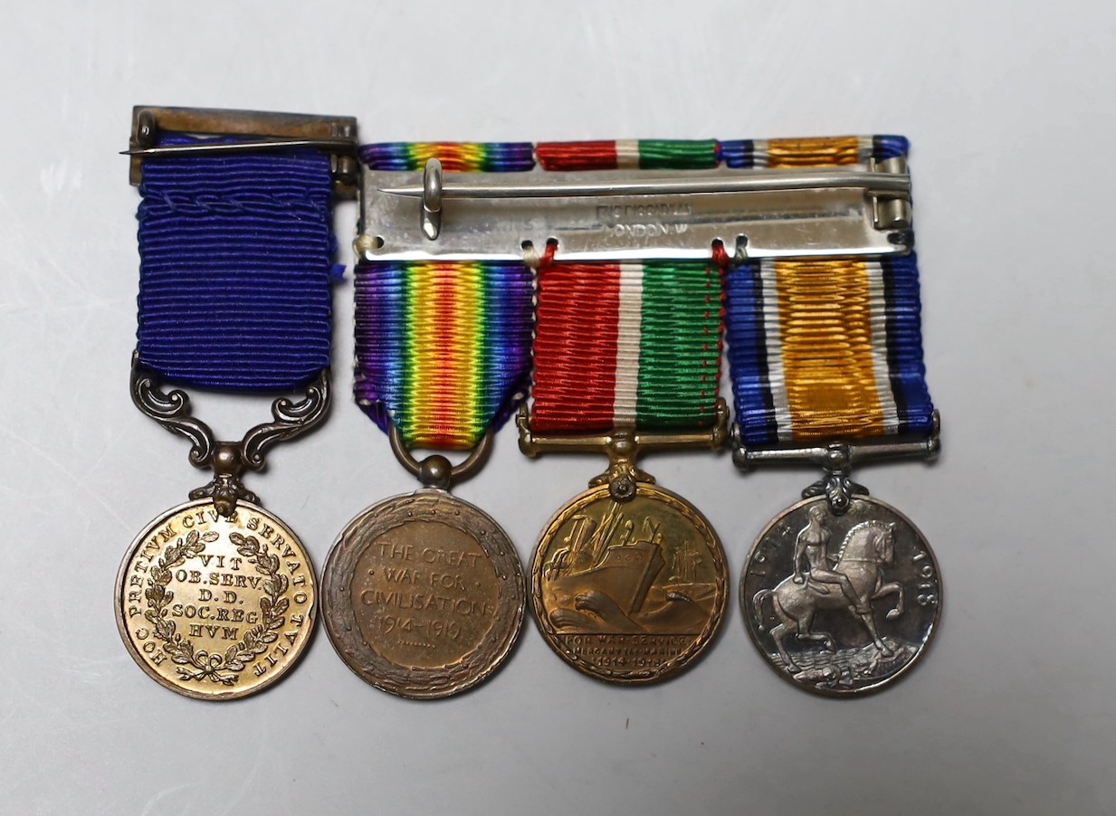 A Great War trio to Staff Nurse Williams, with cased Royal Red Cross and miniatures
